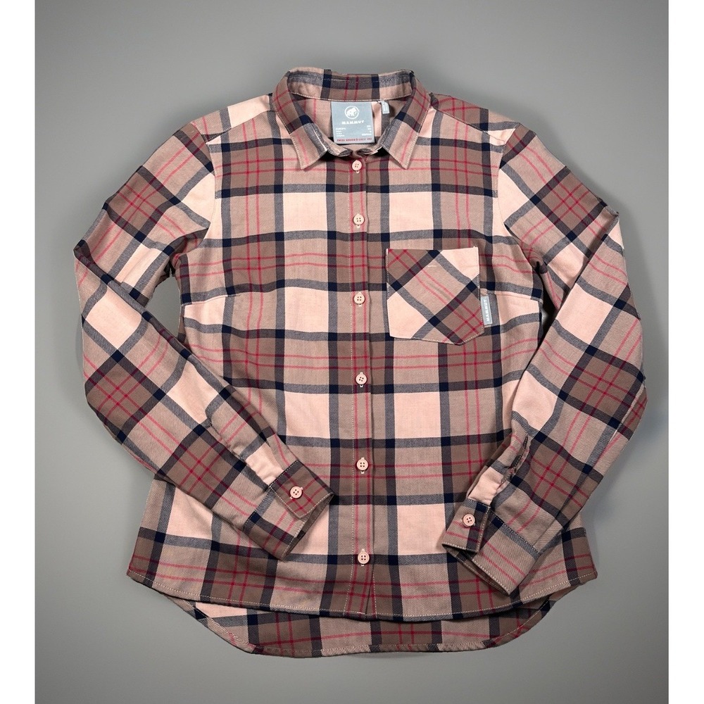 Mammut Bela Flannel Shirt Womens XS Plaid Performance Outdoor Hiking Casual